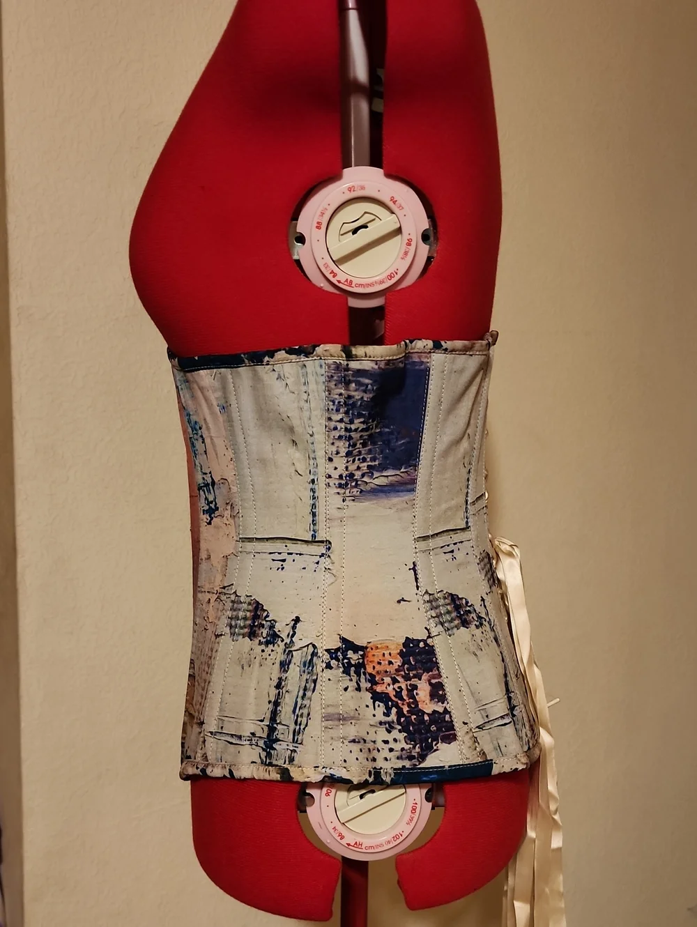 Corset Story Abstract Art Multi Color Underbust Corset – Brand New – Size 30